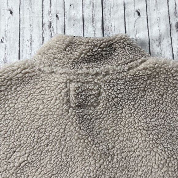 Rails Saga Leopard Print Teddy 1/4 Zip Pullover Jacket - Picture 6 of 12